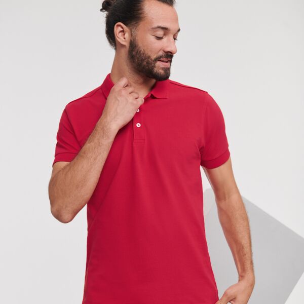 Russell Athletic Stretch Piqué Polo Shirt Thumbnail